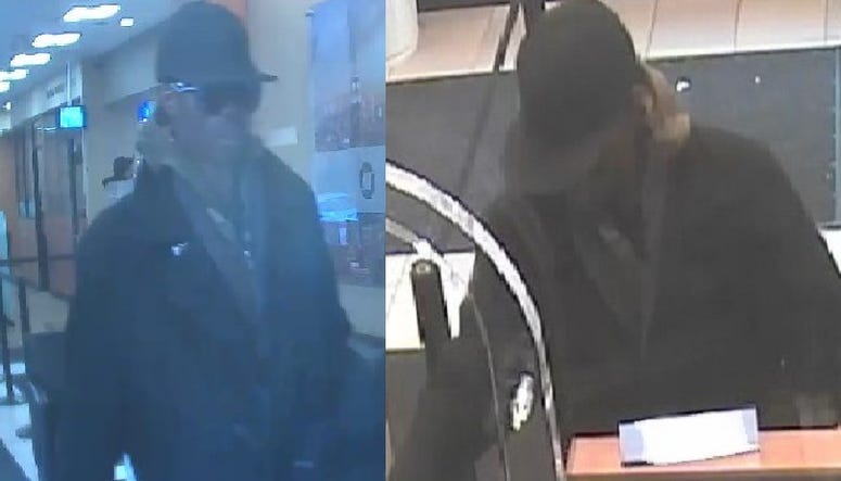 The suspect dons all black during his bank heists, cops say. The Wire robber