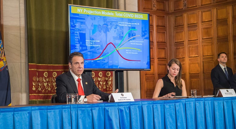 Gov. Andrew Cuomo at a coronavirus news conference. Gov. Andrew Cuomo at a coronavirus news conference