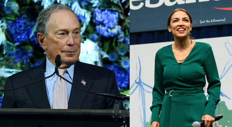 AOC and Mike Bloomberg AOC and Mike Bloomberg