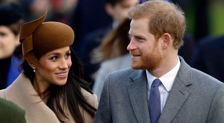 Britain's Prince Harry and his fiancee Meghan Markle arrive to attend the traditional Christmas Day service, at St. Mary Magdalene Church in Sandringham, England. Britain's Prince Harry and his fiancee Meghan Markle arrive to attend the traditional Christmas Day service, at St. Mary Magdalene Church in Sandringham, England.