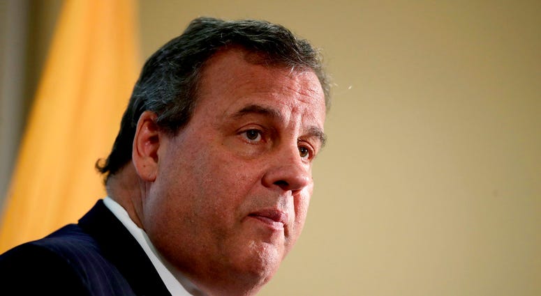 In this Nov. 29, 2017 file photo, New Jersey. Gov. Chris Christie speaks during a news conference at the Integrity House drug addiction rehabilitation center in Newark, N.J.