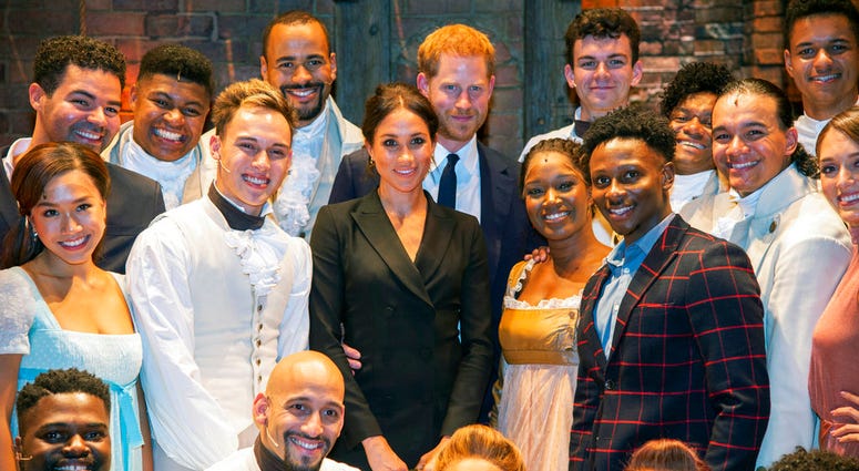 Prince Harry and Meghan Markle at Hamilton