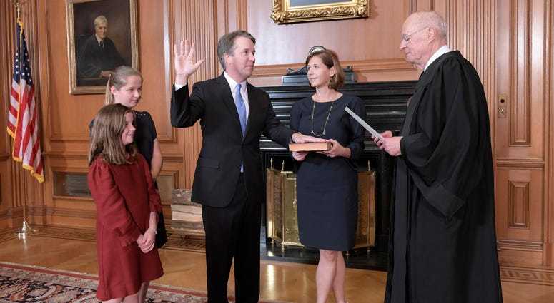 Kavanaugh was sworn in Saturday night. Kavanaugh Sworn In