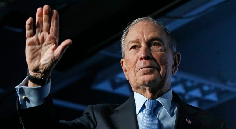 Democratic presidential candidate and former New York City Mayor Mike Bloomberg waves after speaking at a campaign event, Thursday, Feb. 20, 2020, in Salt Lake City. Michael Bloomberg