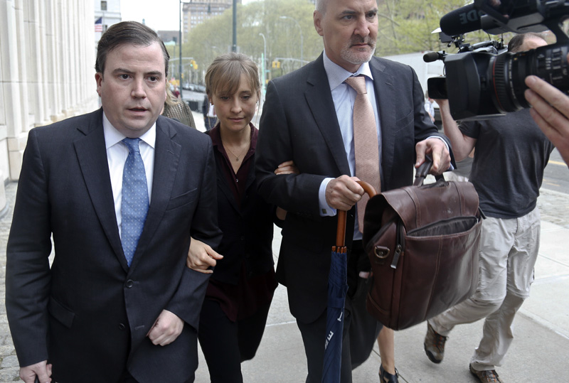 Actress Allison Mack, center, arrives with her legal team to Brooklyn Federal Court, Friday May 4, 2018, in New York. Actress Allison Mack, center, arrives with her legal team to Brooklyn Federal Court, Friday May 4, 2018, in New York.