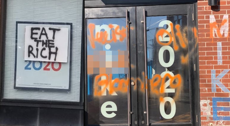 Bloomberg vandalized