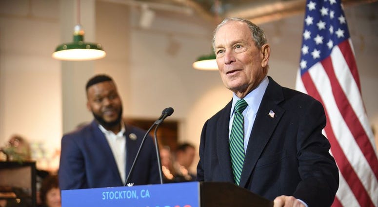 Mike Bloomberg at campaign stop Mike Bloomberg at campaign stop