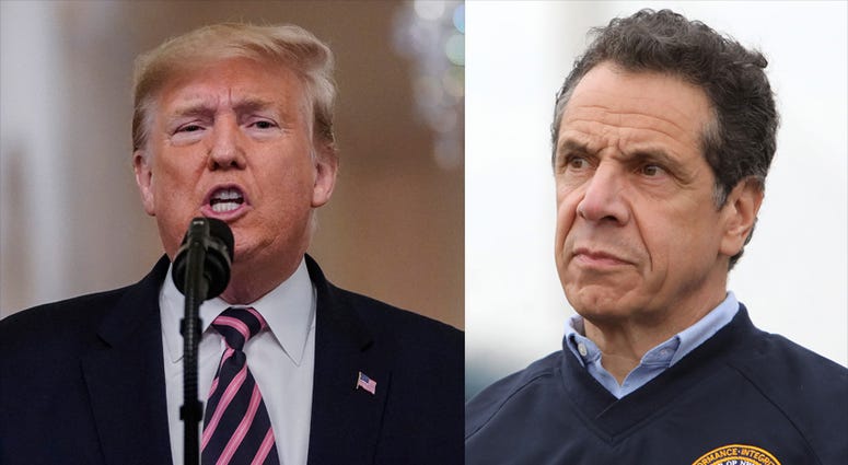 President Donald Trump and Gov. Andrew Cuomo. Cuomo Trump