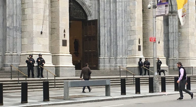 Security at St. Patrick's. Security at St. Patrick's