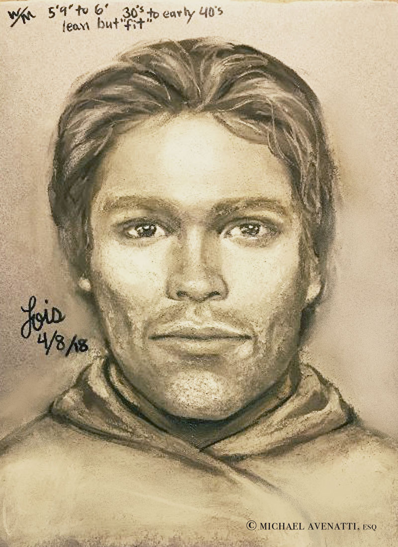 This artist's drawing released by attorney Michael Avenatti, reports to show the man that the adult film actress Stormy Daniels says threatened her in a Las Vegas parking lot in 2011 to remain quiet about her affair with President Donald Trump. This artist's drawing released by attorney Michael Avenatti, reports to show the man that the adult film actress Stormy Daniels says threatened her in a Las Vegas parking lot in 2011 to remain quiet about her affair with President Donald Trump.