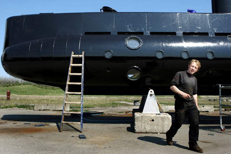 FILE - This April 30, 2008 file photo shows a submarine and its owner Peter Madsen. FILE - This April 30, 2008 file photo shows a submarine and its owner Peter Madsen.