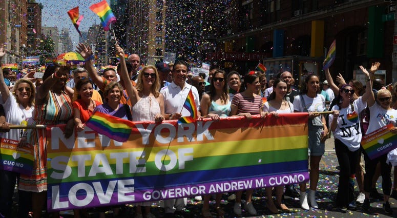 Gov. Andrew Cuomo takes part in the NYC Pride Parade. NYC Pride