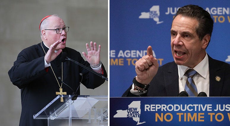 Cardinal Timothy Dolan and New York Gov. Andrew Cuomo Gov. Andrew Cuomo and Cardinal Timothy Dolan