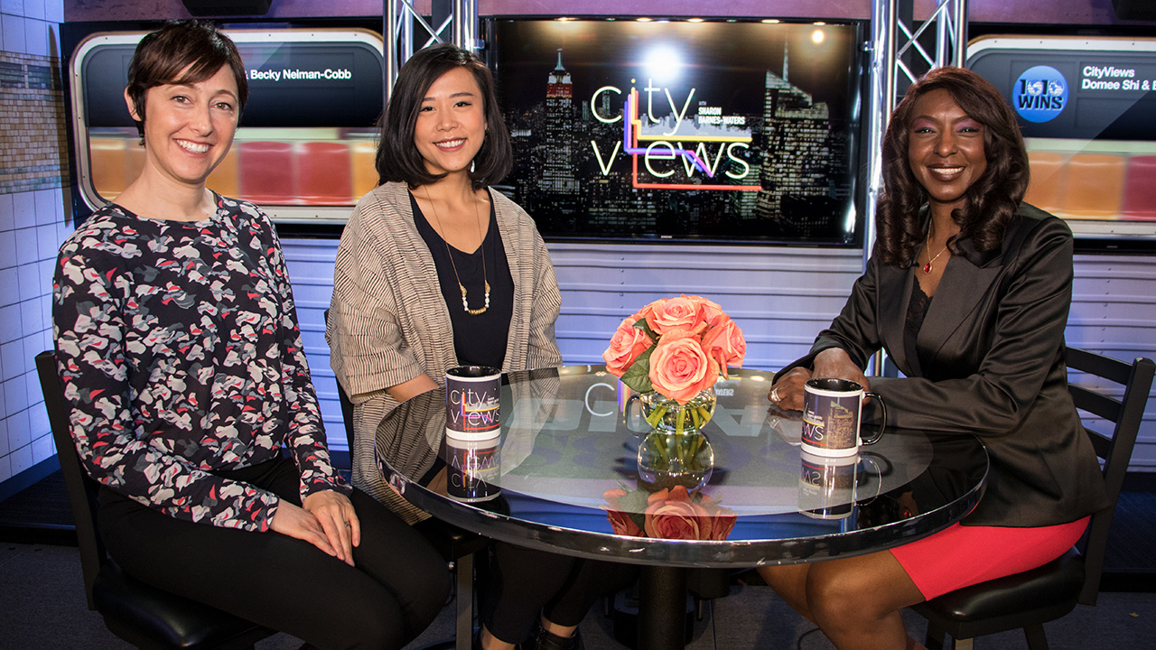 Domee Shi and Becky Cobb with Sharon Barnes-Waters on CityViews