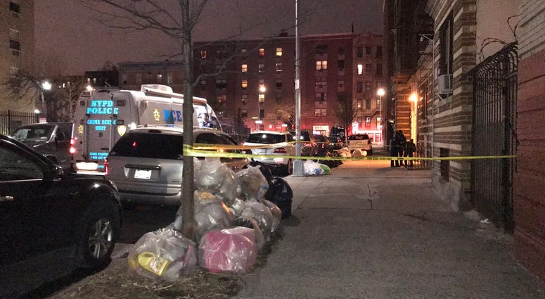 The scene outside the apartment building in Belmont. Bronx mom son murdered