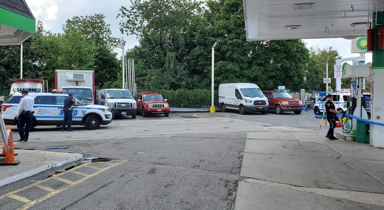 The gas station. Woman killed at Queens gas station