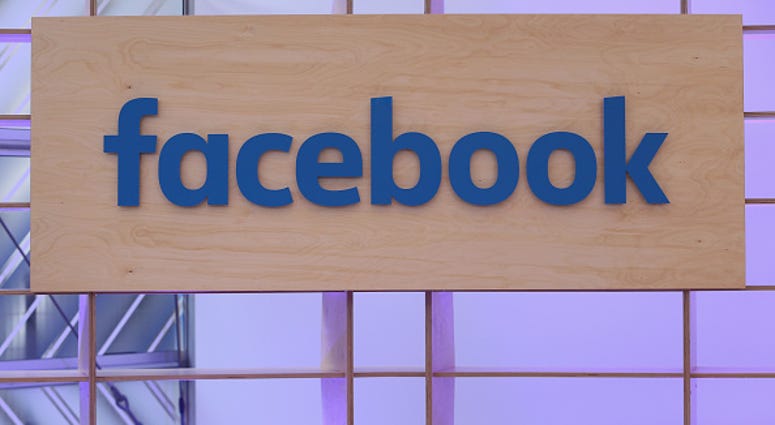 The Facebook logo is displayed at the Facebook Innovation Hub on February 24, 2016 in Berlin, Germany. (Photo by Sean Gallup/Getty Images) Facebook logo