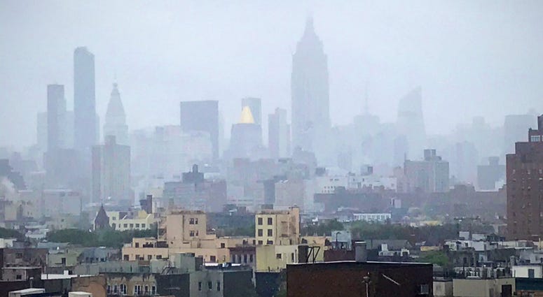 The Midtown skyline in fog The Midtown skyline in fog