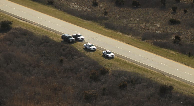 Aerial view of Gilgo Beach body found area Aerial view of Gilgo Beach body found area