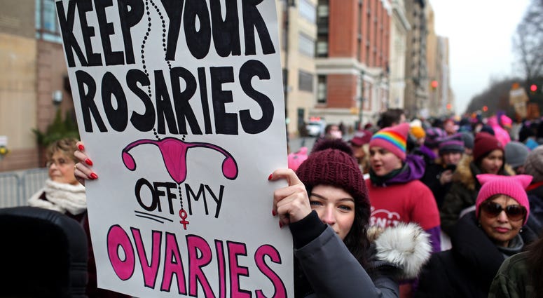 The beginning of the fourth annual Women's March. Women's March 2020