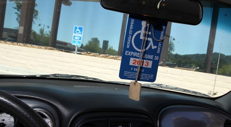 Handicapped parking placard Handicapped parking placard