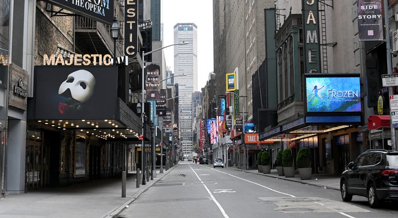 Broadway during the shutdown. Broadway during the shutdown