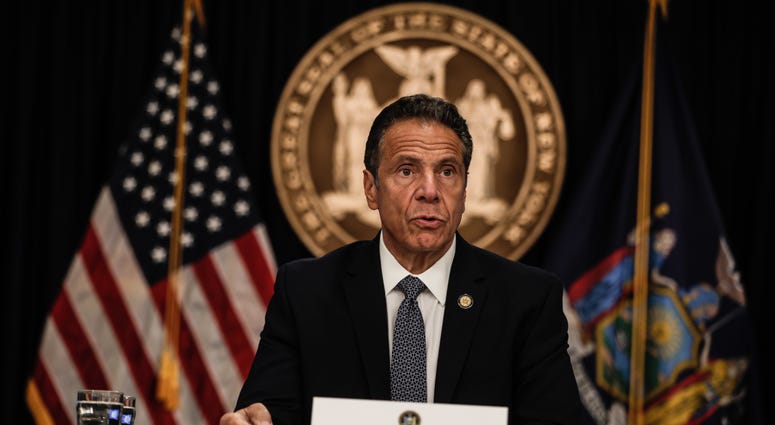 New York Gov. Andrew Cuomo speaks at a news conference on July 1, 2020 in New York City.