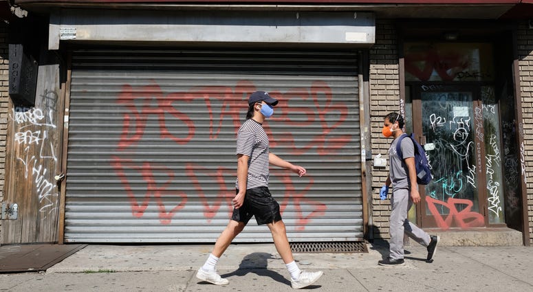 Local gay bar, Macri Park, sits closed in the Williamsburg neighborhood of Brooklyn on June 22, 2020 in New York City. Coronavirus NYC