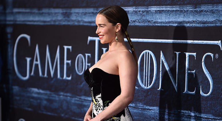 Actress Emilia Clarke attends the premiere of HBO's "Game Of Thrones" Season 6 at TCL Chinese Theatre on April 10, 2016 in Hollywood, California. Actress Emilia Clarke attends the premiere of HBO's "Game Of Thrones" Season 6 at TCL Chinese Theatre on April 10, 2016 in Hollywood, California.
