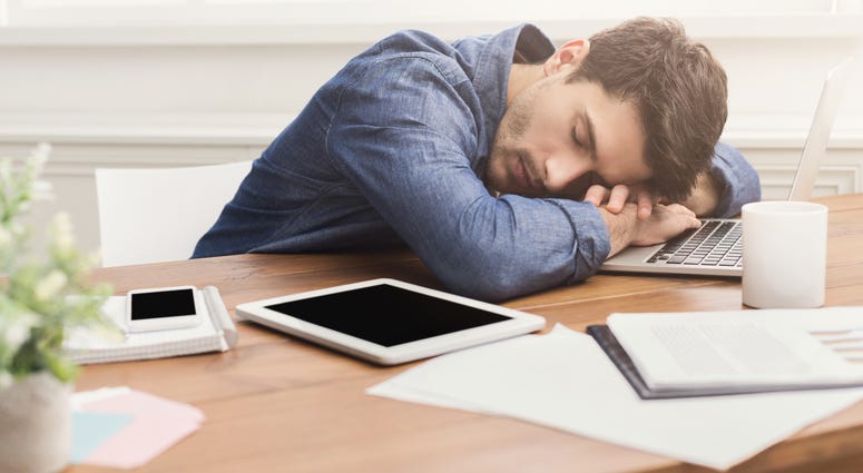 Man napping Man napping