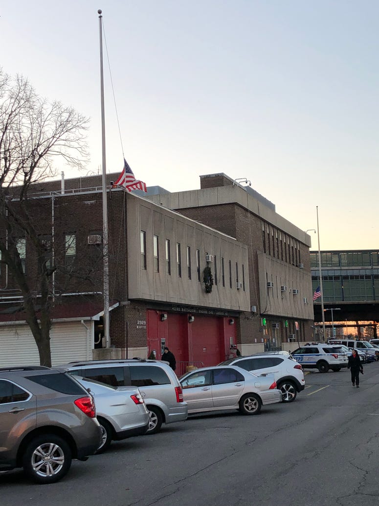 The flag was at half-staff outside Coto's firehouse on Monday morning. fdny firefighter killed Coney Island
