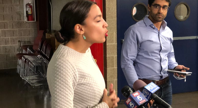 Rep. Alexandria Ocasio-Cortez at the Louis Armstrong Recreation Center. Alexandria Ocasio-Cortez