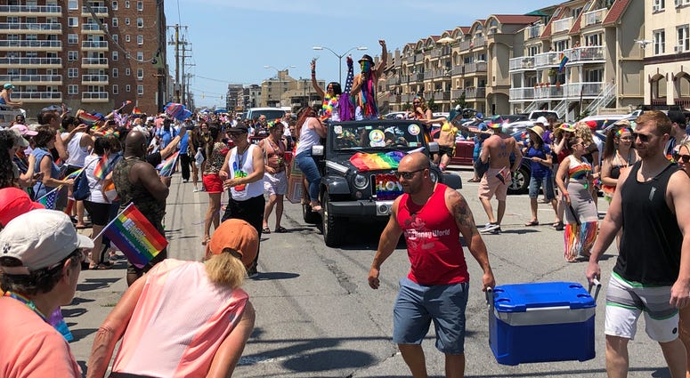 The Long Island Pride Parade in Long Beach. Long Island Pride Parade in Long Beach