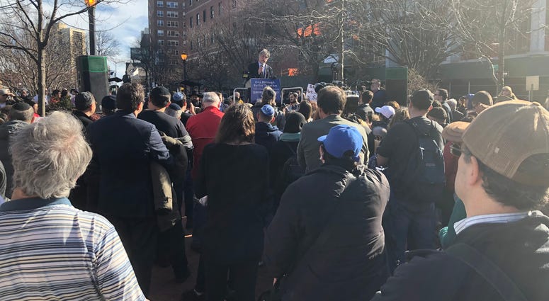 The rally. Rally against anti-Semitism Queens
