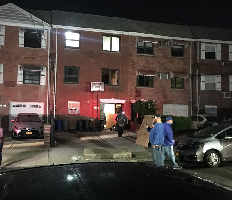 Fire scene on 71st street Jackson Heights where two little girls critically hurt overnight. Fire scene on 71st street Jackson Heights where two little girls critically hurt overnight.