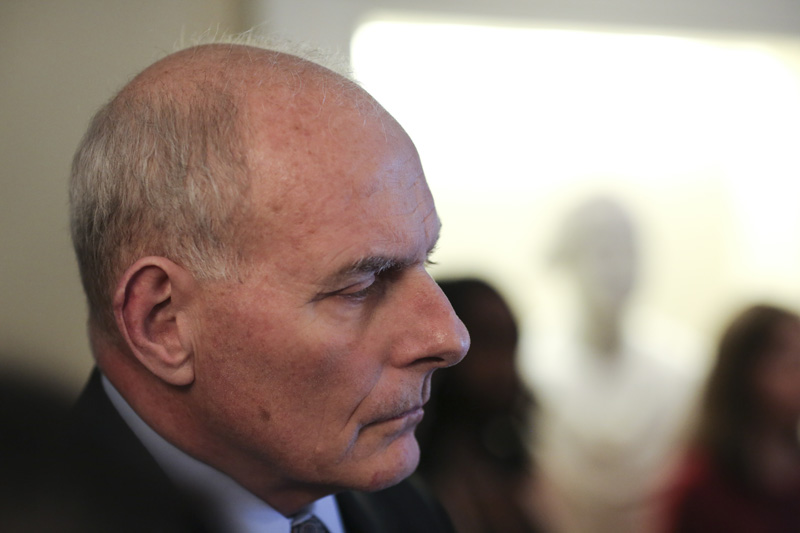 White House Chief of Staff John Kelly listens as President Donald Trump speaks during a meeting with bipartisan members of Congress on school and community safety in the Cabinet Room of the White House on February 28, 2018 in Washington, D.C. White House Chief of Staff John Kelly listens as President Donald Trump speaks during a meeting with bipartisan members of Congress on school and community safety in the Cabinet Room of the White House on February 28, 2018 in Washington, D.C.