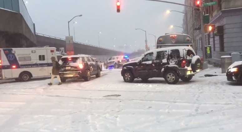 Thursday's snowstorm wreaked havoc for commuters. snowvember snowstorm