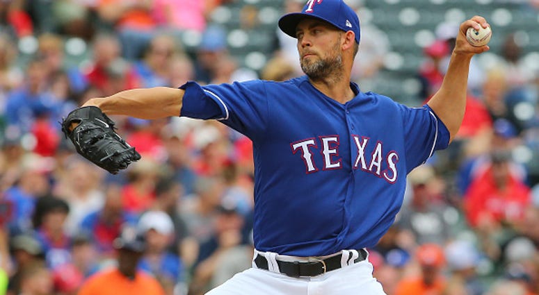 Mike Minor #36 of the Texas Rangers throws in the second inning against Houston Astros at Globe Life Park in Arlington on April 1, 2018 in Arlington, Texas. (Rick Yeatts/Getty Images) Mike Minor