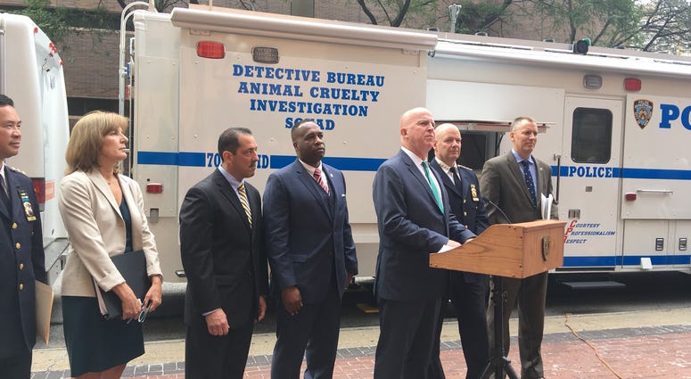 The NYPD is rolling out a mobile command unit for its animal cruelty investigation squad. The NYPD is rolling out a mobile command unit for its animal cruelty investigation squad.