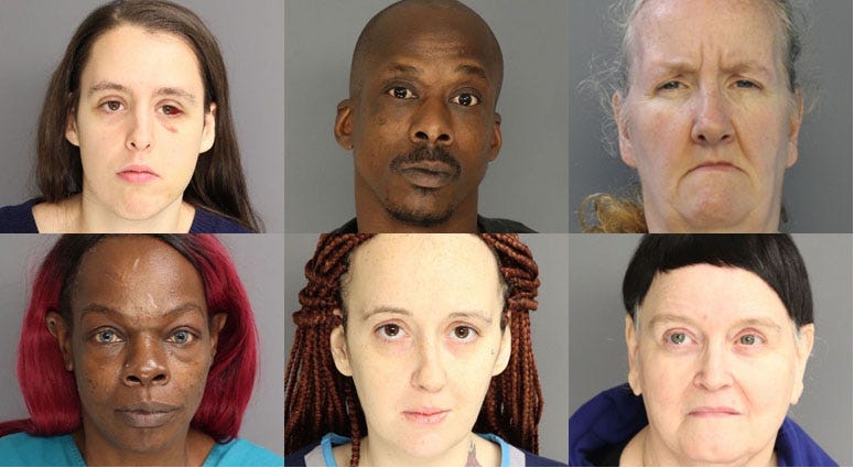 Six Newark adults are accused of beating and scalding a 3-year-old as a form of corporal punishment. Six Newark adults are accused of beating and scalding a 3-year-old as a form of corporal punishment.
