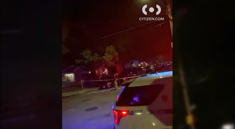 The shooting scene. Queens backyard shooting