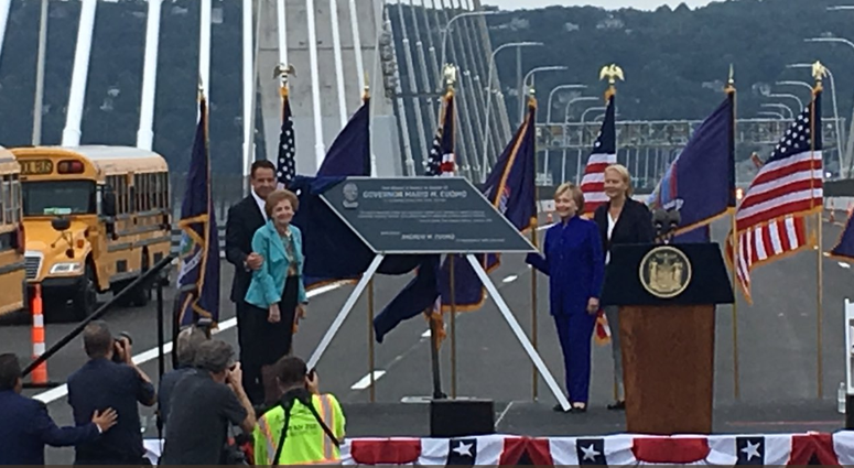 Cuomo, Clinton at Mario Cuomo bridge ceremony