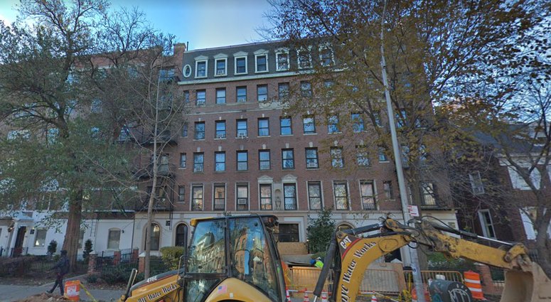 The apartment where the attack allegedly occurred. Dad allegedly stabs wife, son