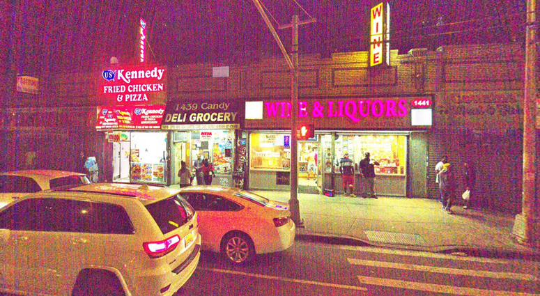 The scene of the Bronx shooting. Bronx shooting