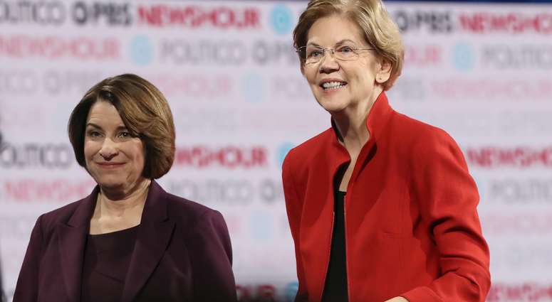 Amy Klobuchar and Elizabeth Warren Amy Klobuchar and Elizabeth Warren