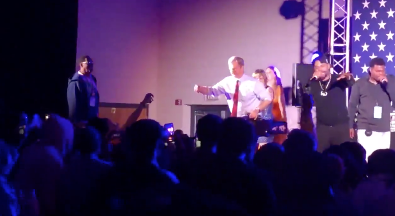 Tom Steyer dancing to "Back That Azz Up" Tom Steyer dancing