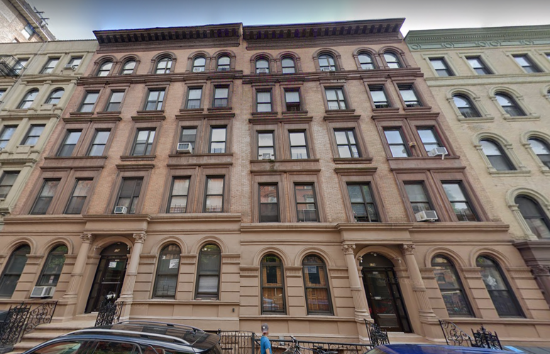 The building where the man fell. Man falls from fire escape