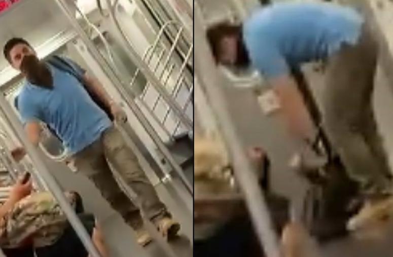 The suspect. Subway window smash suspect