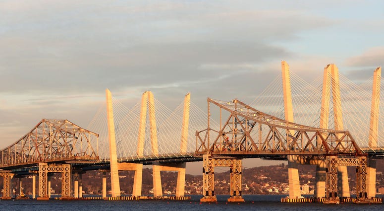 The scene leading up to the eastern side of the Tappan Zee Bridge demolition with explosives, Tuesday, Jan. 15, 2019. Tappan Zee Demolition