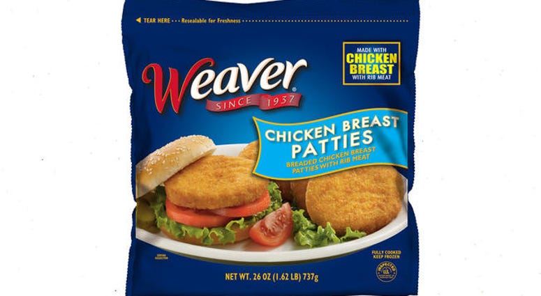 Weaver chicken breast patties Weaver chicken breast patties
